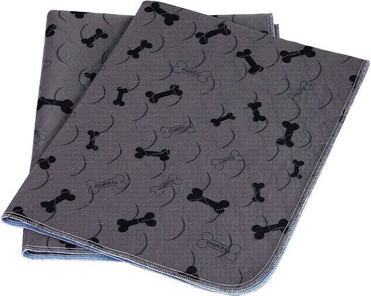 Washable Dog Pee Pads with Free Grooming Gloves,Non Slip Dog Mats with Great Urine Absorption,Reusable Puppy Pee Pads for Whelping,Potty,Training,Playpen