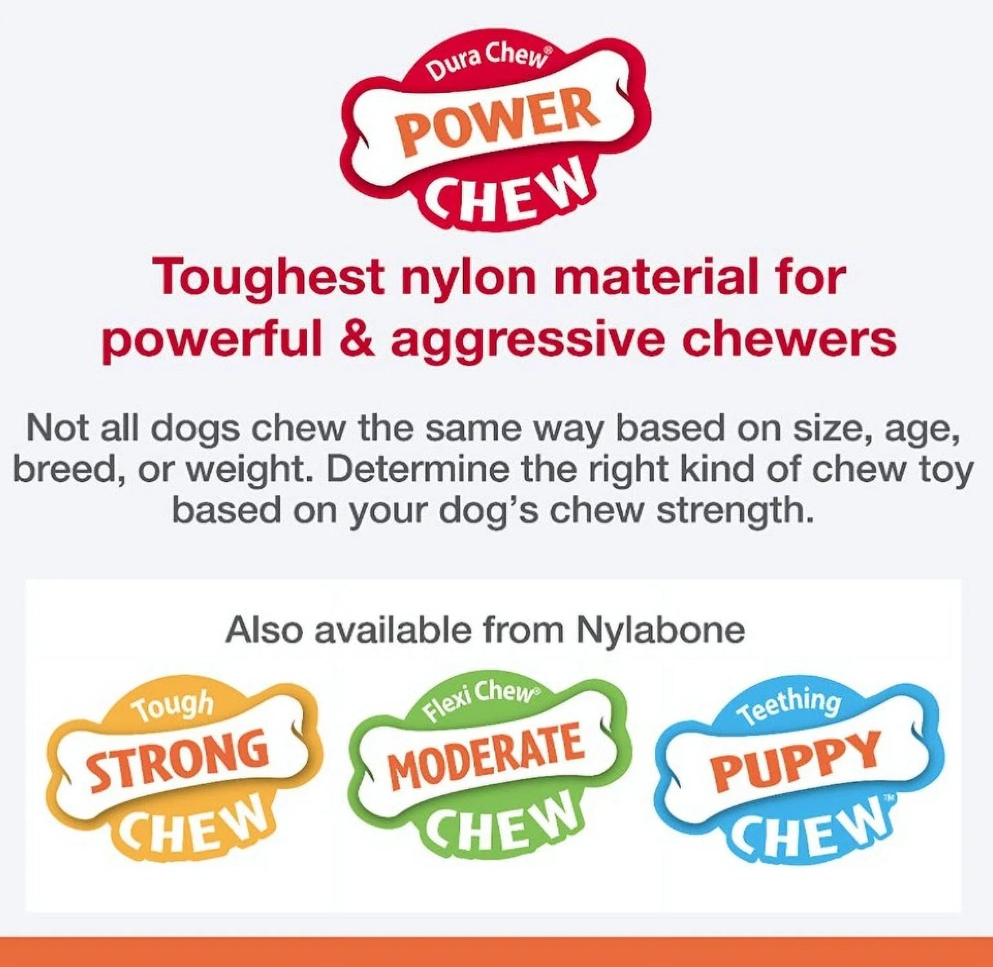 Power Chew Dura Chew X Bone Dog Chew Toy, Beef