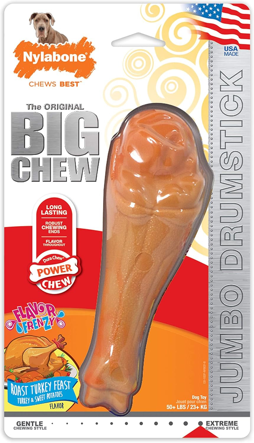 Power Chew Jumbo Drumstick Big Dog Chew Toy Drumstick Turkey & Sweet Potato Xx-Large/Monster (1 Count)